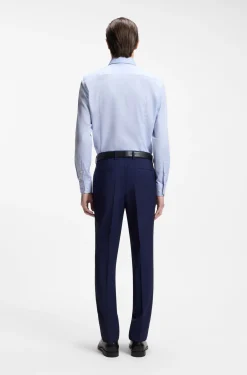 BOSS ONE Slim-Fit Hemd aus knitterfreier Oxford-Baumwolle