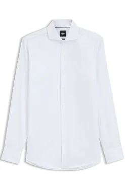 BOSS ONE Slim-Fit Hemd aus knitterfreier Oxford-Baumwolle