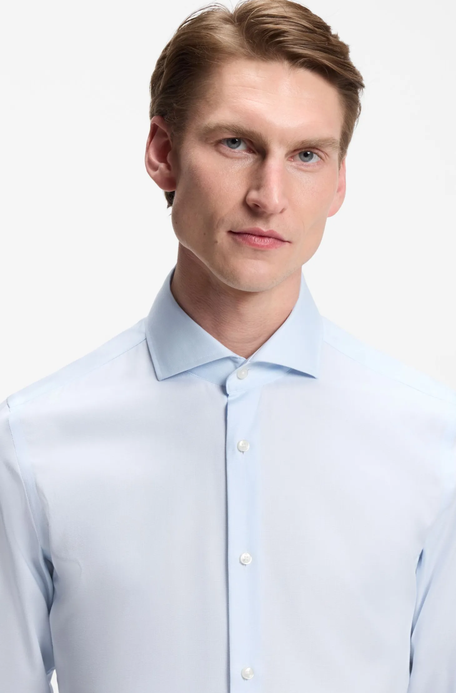 BOSS ONE Slim-Fit Hemd aus strukturiertem Baumwoll-Mix