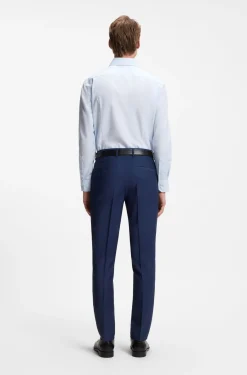 BOSS ONE Slim-Fit Hemd aus strukturiertem Baumwoll-Mix
