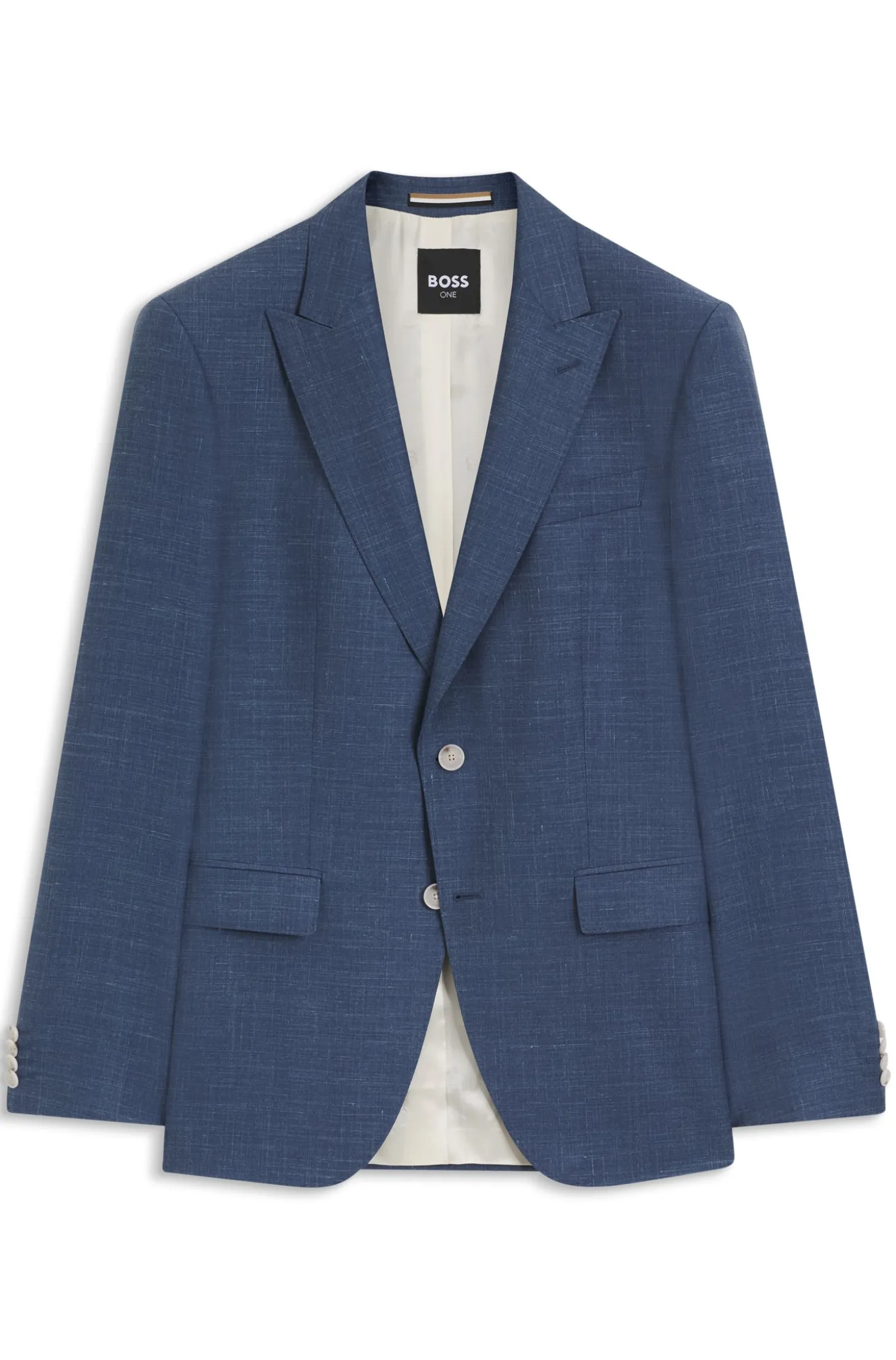 BOSS ONE Slim-Fit Sakko aus Wolle, Seide und Leinen
