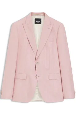 BOSS ONE Slim-Fit Sakko aus Wolle, Seide und Leinen