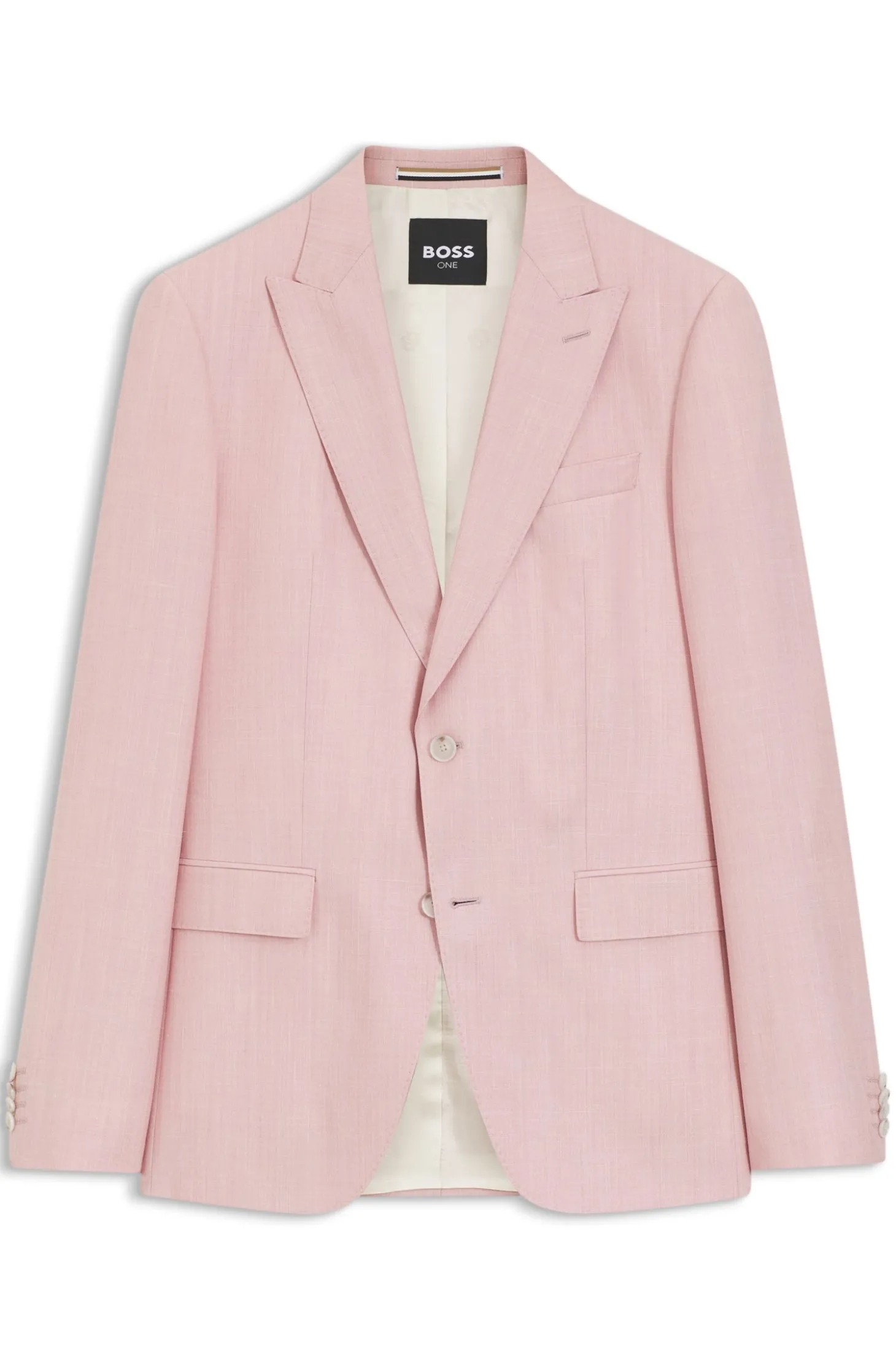 BOSS ONE Slim-Fit Sakko aus Wolle, Seide und Leinen
