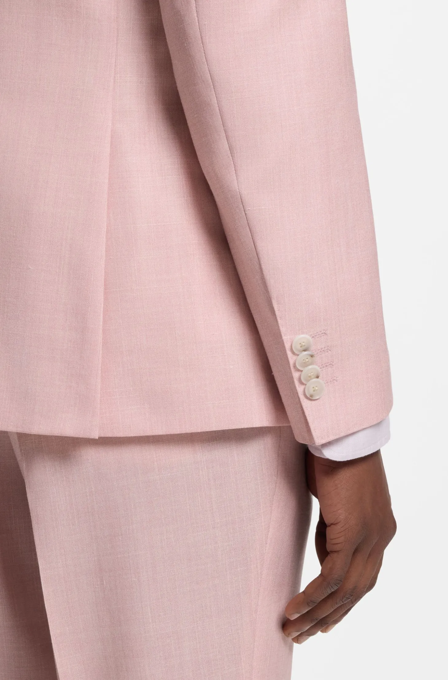 BOSS ONE Slim-Fit Sakko aus Wolle, Seide und Leinen