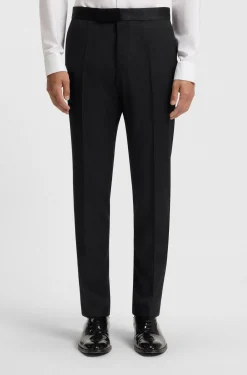 BOSS ONE Slim-Fit Smoking-Hose aus Schurwoll-Serge