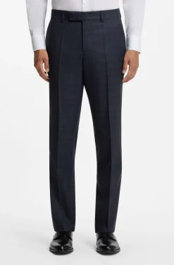 BOSS ONE Slim-Fit Zweiteiler aus karierter Schurwolle