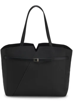 BOSS Revers Tote Bag aus Leder mit Gürtel-Detail