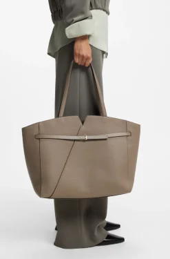 BOSS Revers Tote Bag aus Leder mit Gürtel-Detail