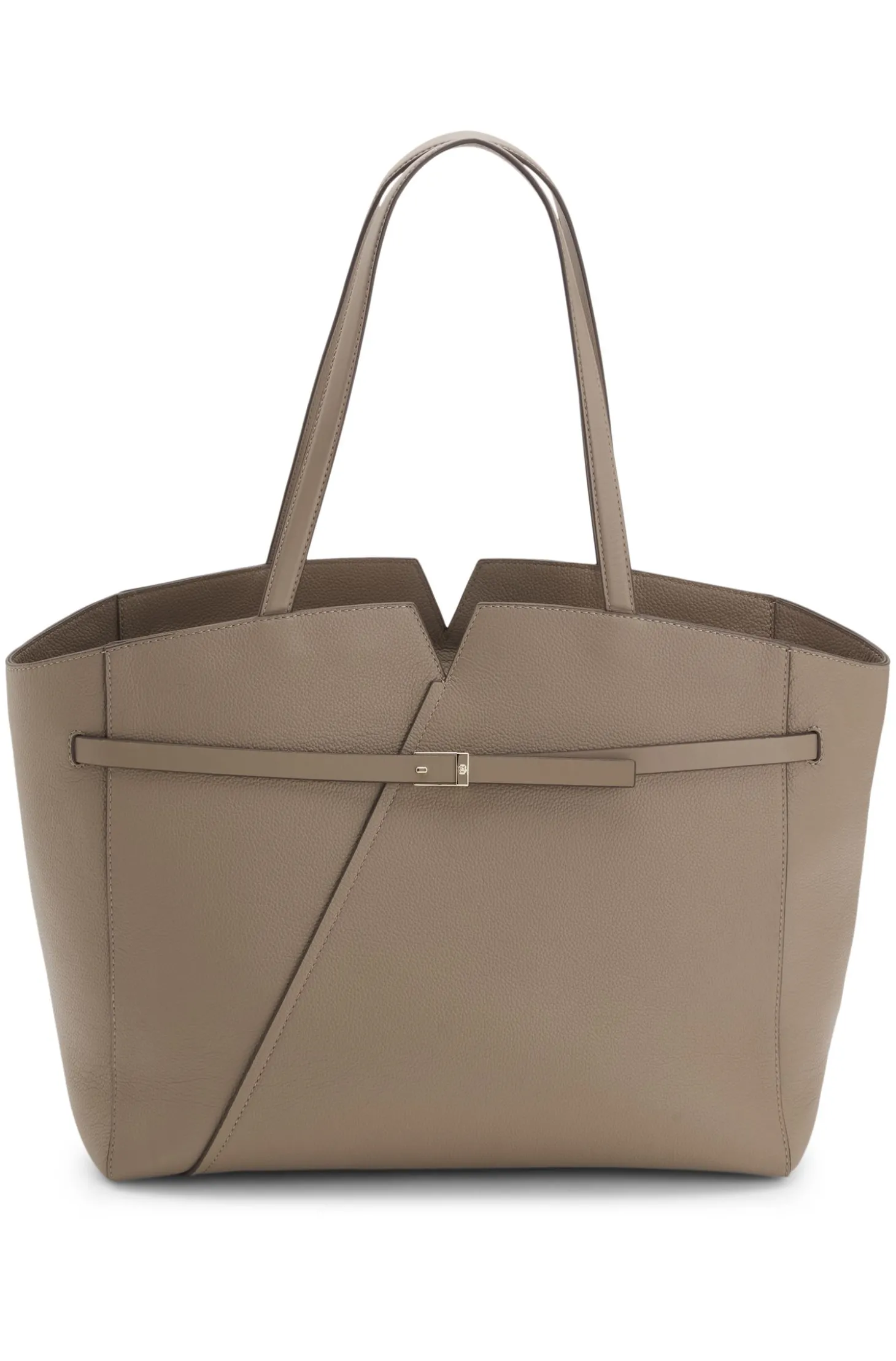 BOSS Revers Tote Bag aus Leder mit Gürtel-Detail