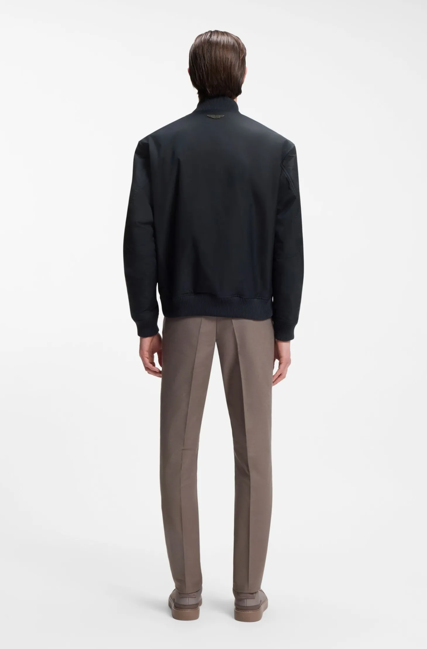 BOSS x ASTON MARTIN Bomberjacke aus wasserabweisendem Twill