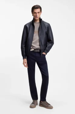 BOSS x ASTON MARTIN Lederjacke