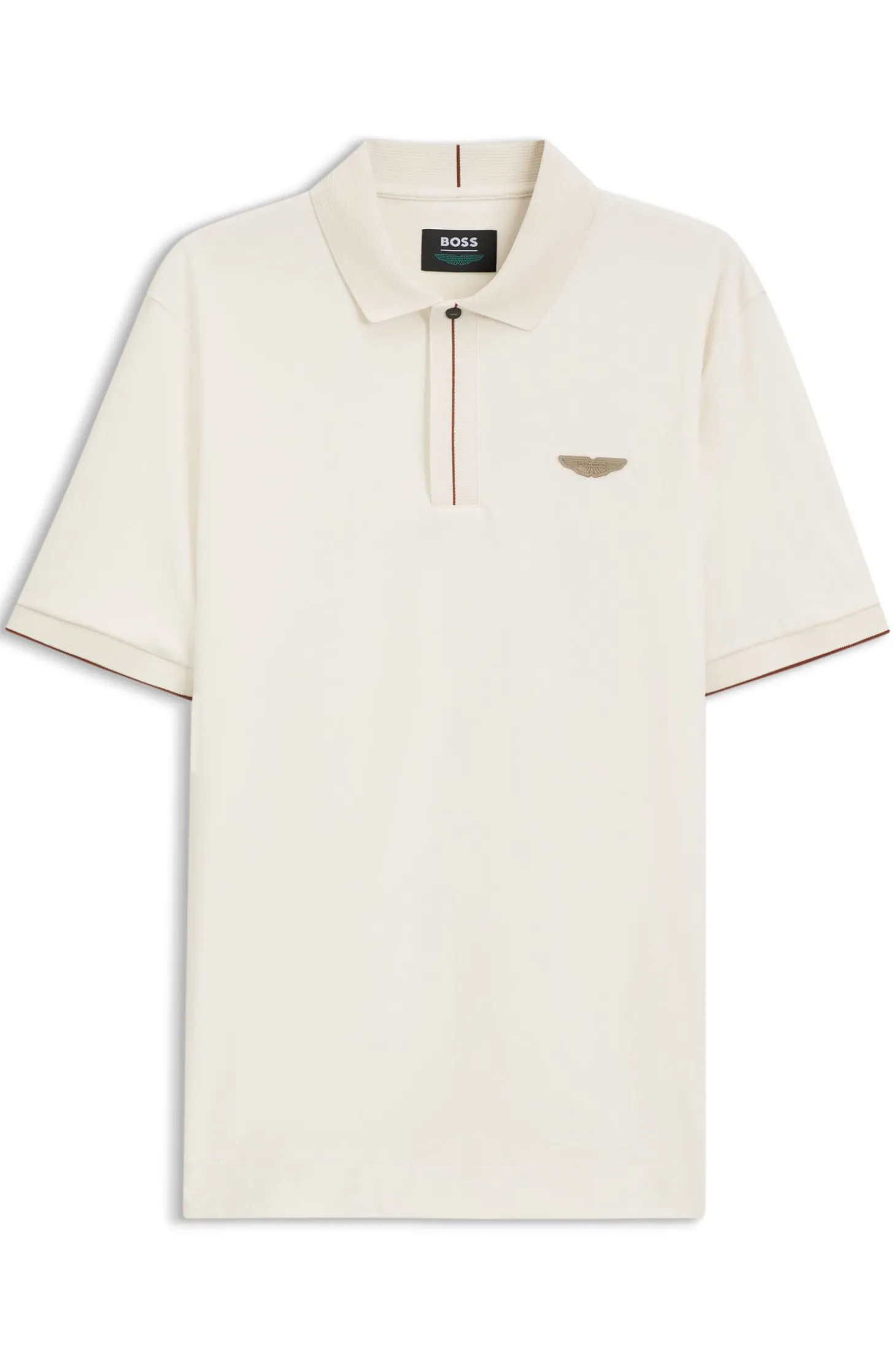 BOSS x ASTON MARTIN Poloshirt aus merzerisierter Baumwolle