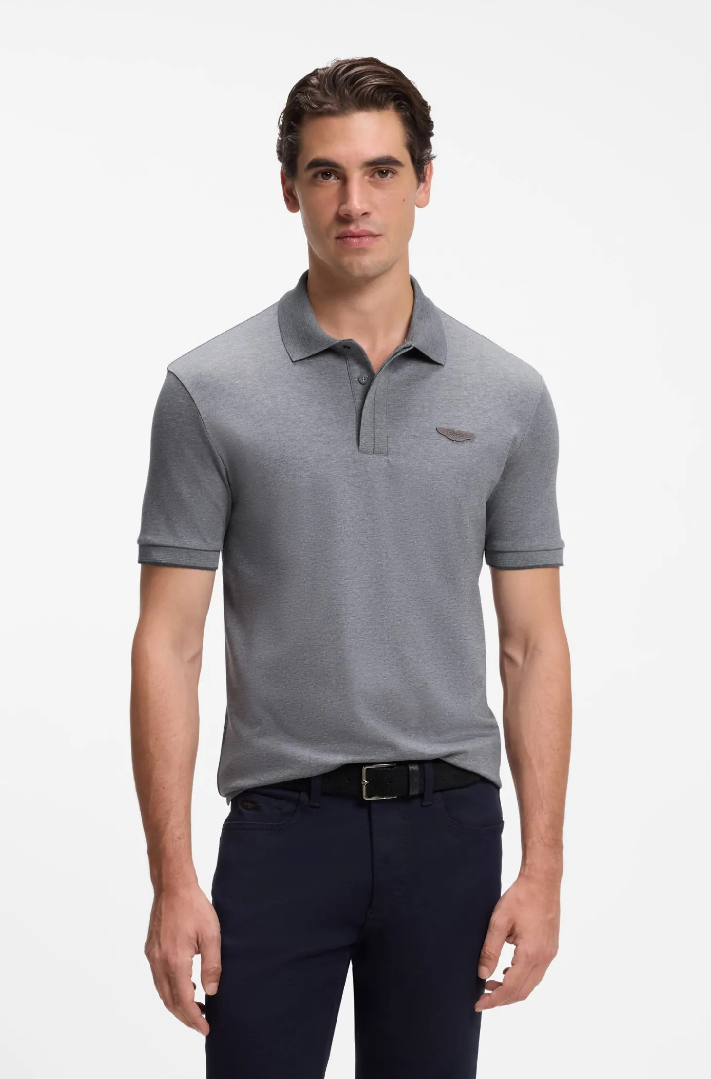 BOSS x ASTON MARTIN Poloshirt aus merzerisierter Baumwolle