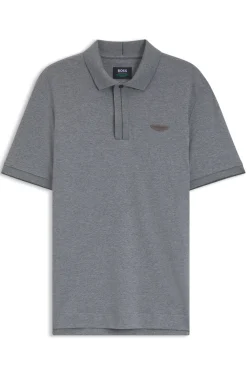 BOSS x ASTON MARTIN Poloshirt aus merzerisierter Baumwolle