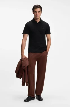 BOSS x ASTON MARTIN Poloshirt aus mercerisiertem Baumwoll-Jacquard