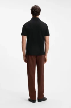 BOSS x ASTON MARTIN Poloshirt aus mercerisiertem Baumwoll-Jacquard