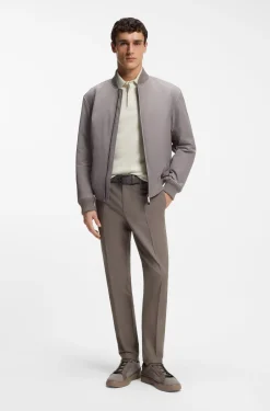 BOSS x ASTON MARTIN Poloshirt aus Wolle-Baumwoll-Piqué