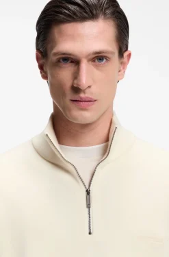 BOSS x ASTON MARTIN Pullover aus Schurwolle mit Troyerkragen