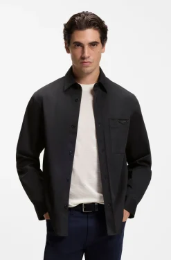 BOSS x ASTON MARTIN Relaxed-Fit Overshirt aus Stretch-Baumwolle