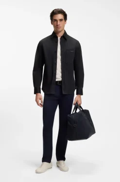 BOSS x ASTON MARTIN Relaxed-Fit Overshirt aus Stretch-Baumwolle