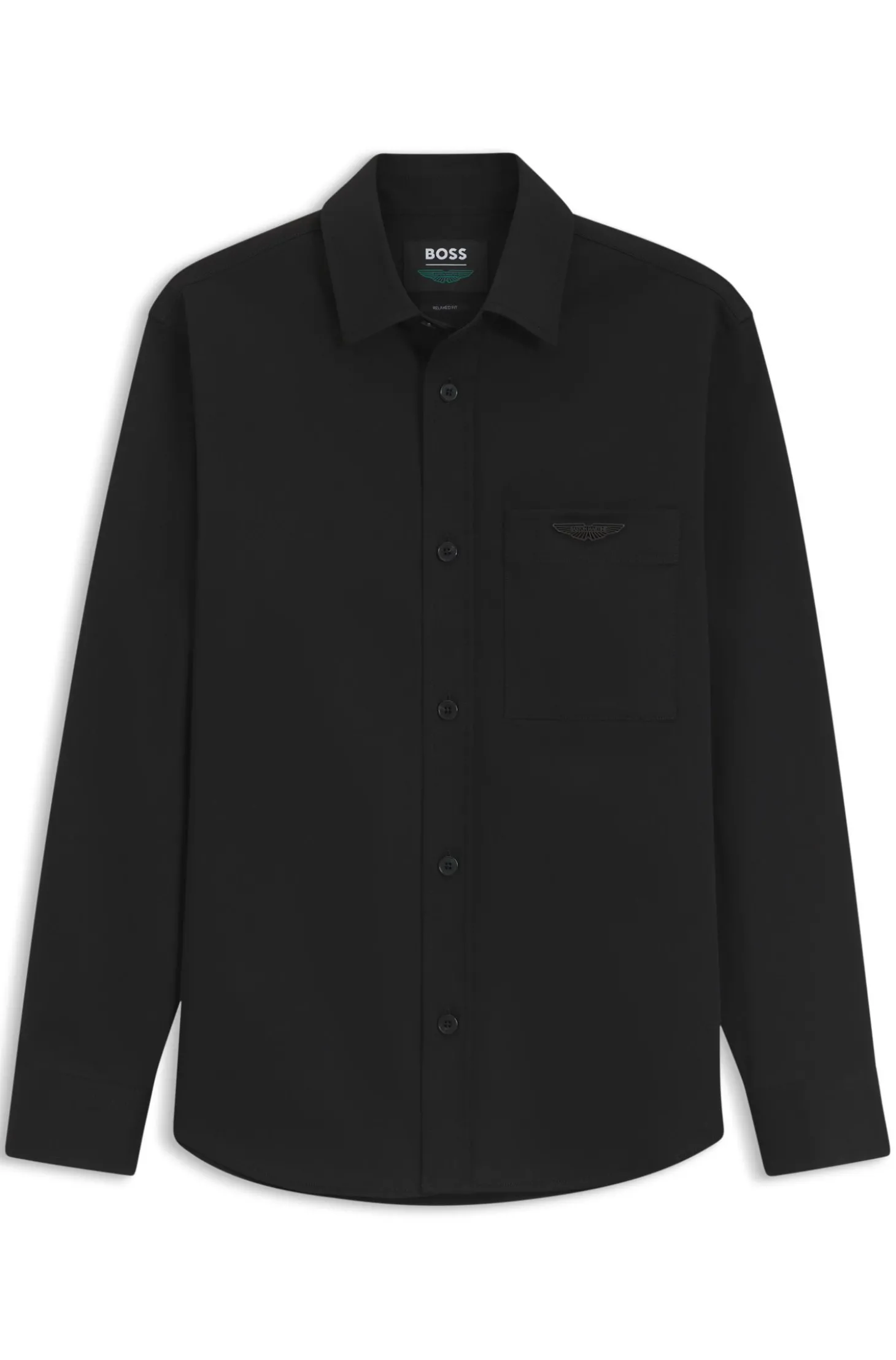 BOSS x ASTON MARTIN Relaxed-Fit Overshirt aus Stretch-Baumwolle