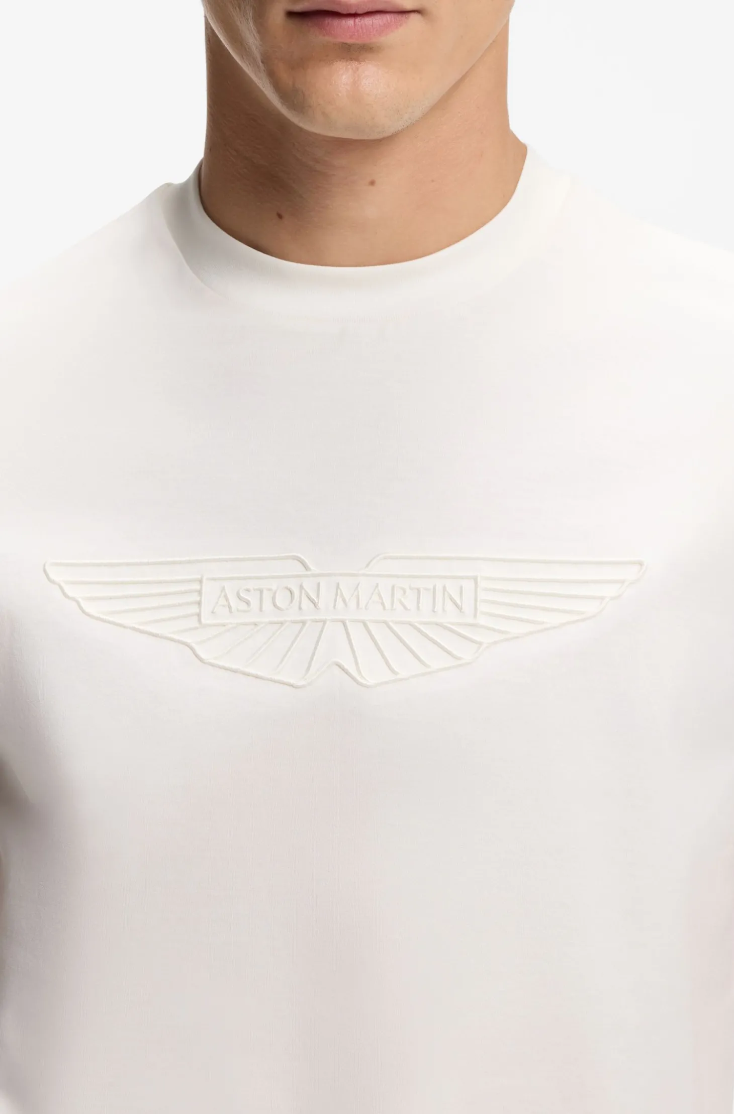 BOSS x ASTON MARTIN T-Shirt aus merzerisierter Baumwolle mit Flügel-Detail
