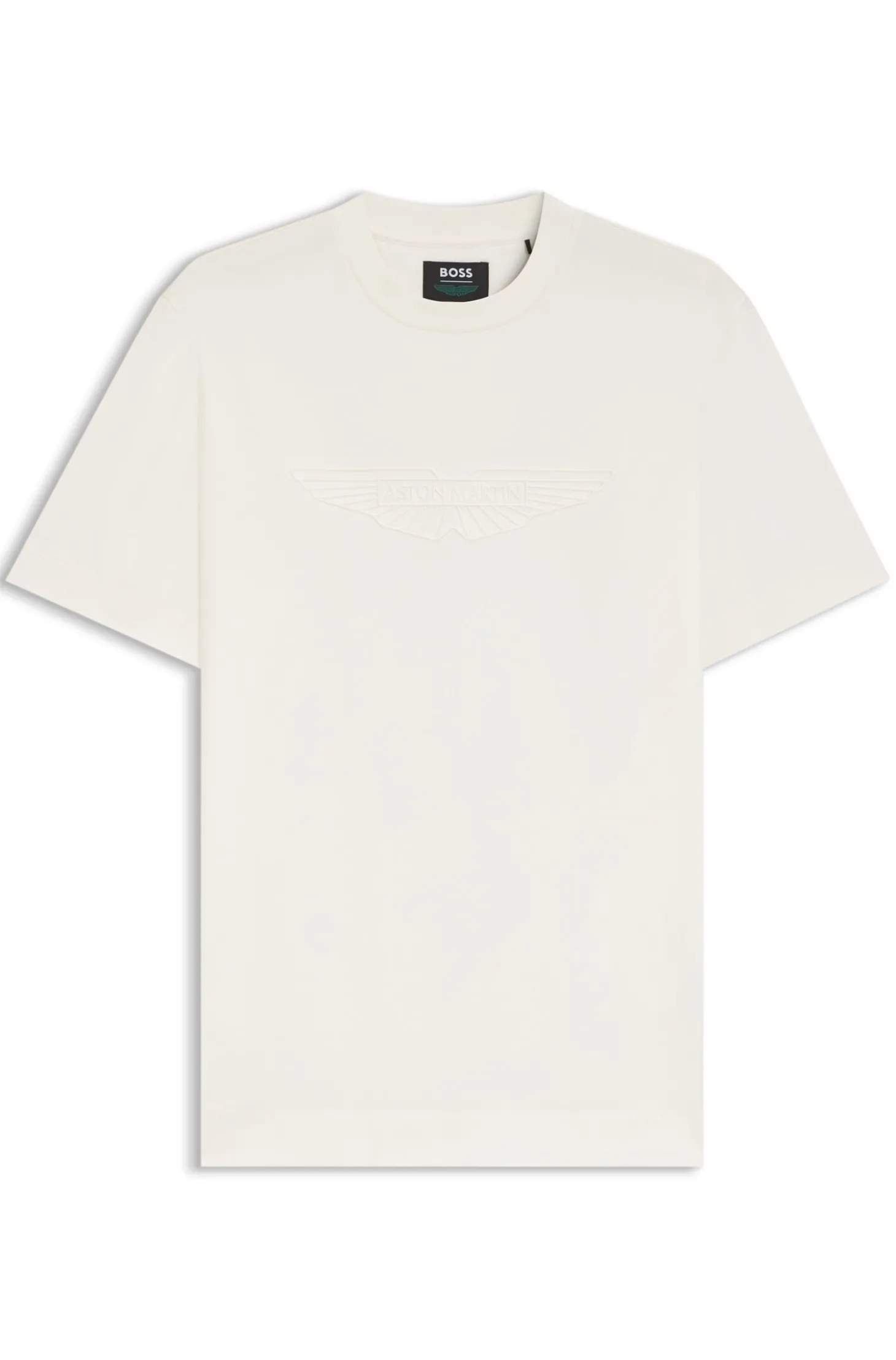 BOSS x ASTON MARTIN T-Shirt aus merzerisierter Baumwolle mit Flügel-Detail