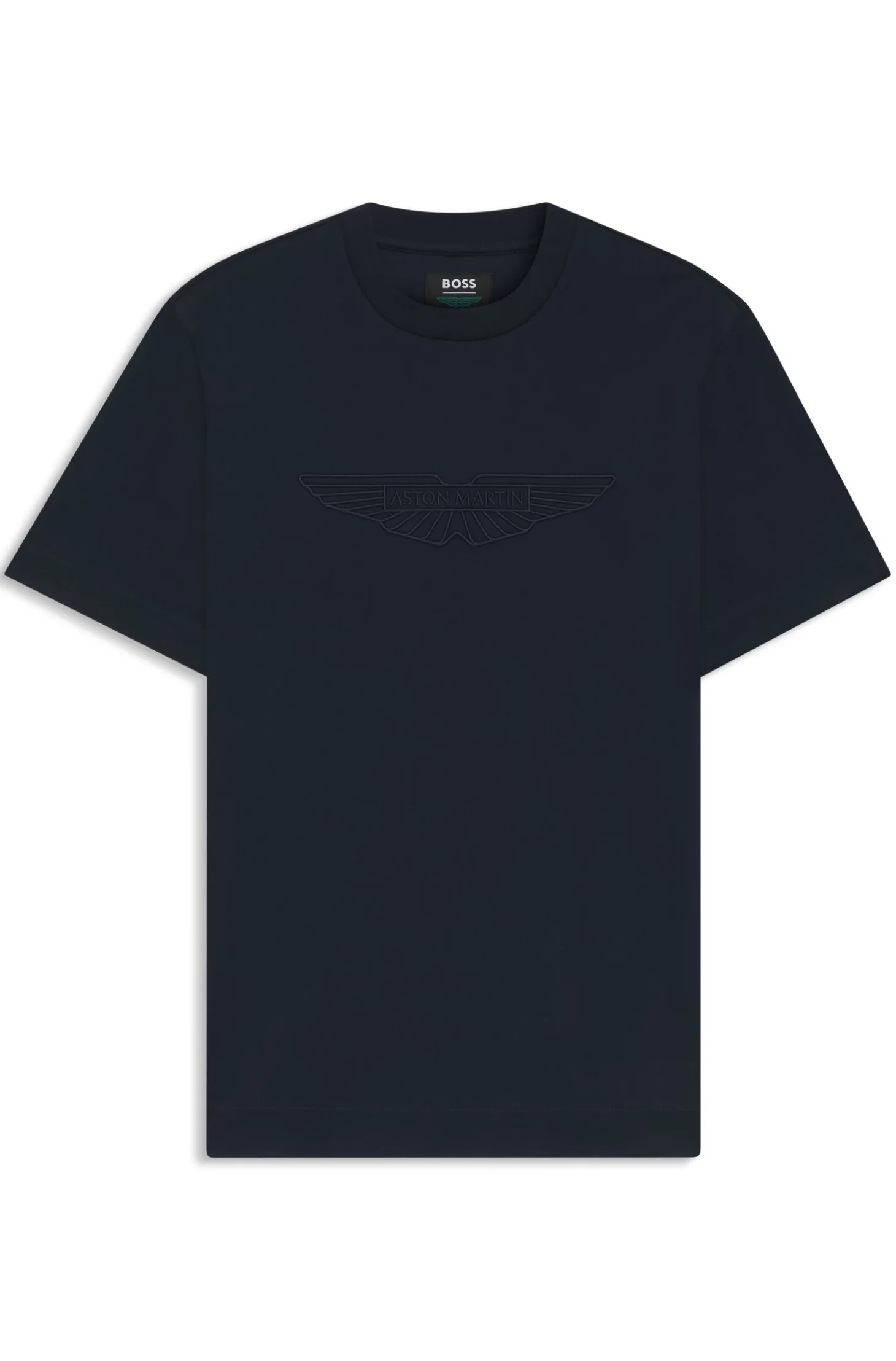 BOSS x ASTON MARTIN T-Shirt aus merzerisierter Baumwolle mit Flügel-Detail