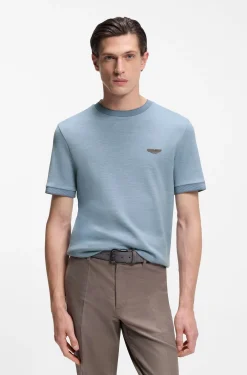 BOSS x ASTON MARTIN T-Shirt aus Wolle-Baumwoll-Jacquard