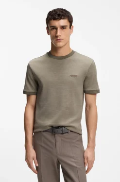 BOSS x ASTON MARTIN T-Shirt aus Wolle-Baumwoll-Jacquard