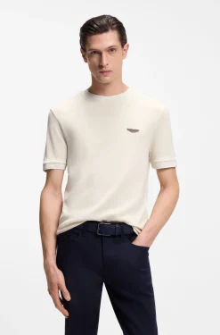 BOSS x ASTON MARTIN T-Shirt aus Wolle-Baumwoll-Jacquard