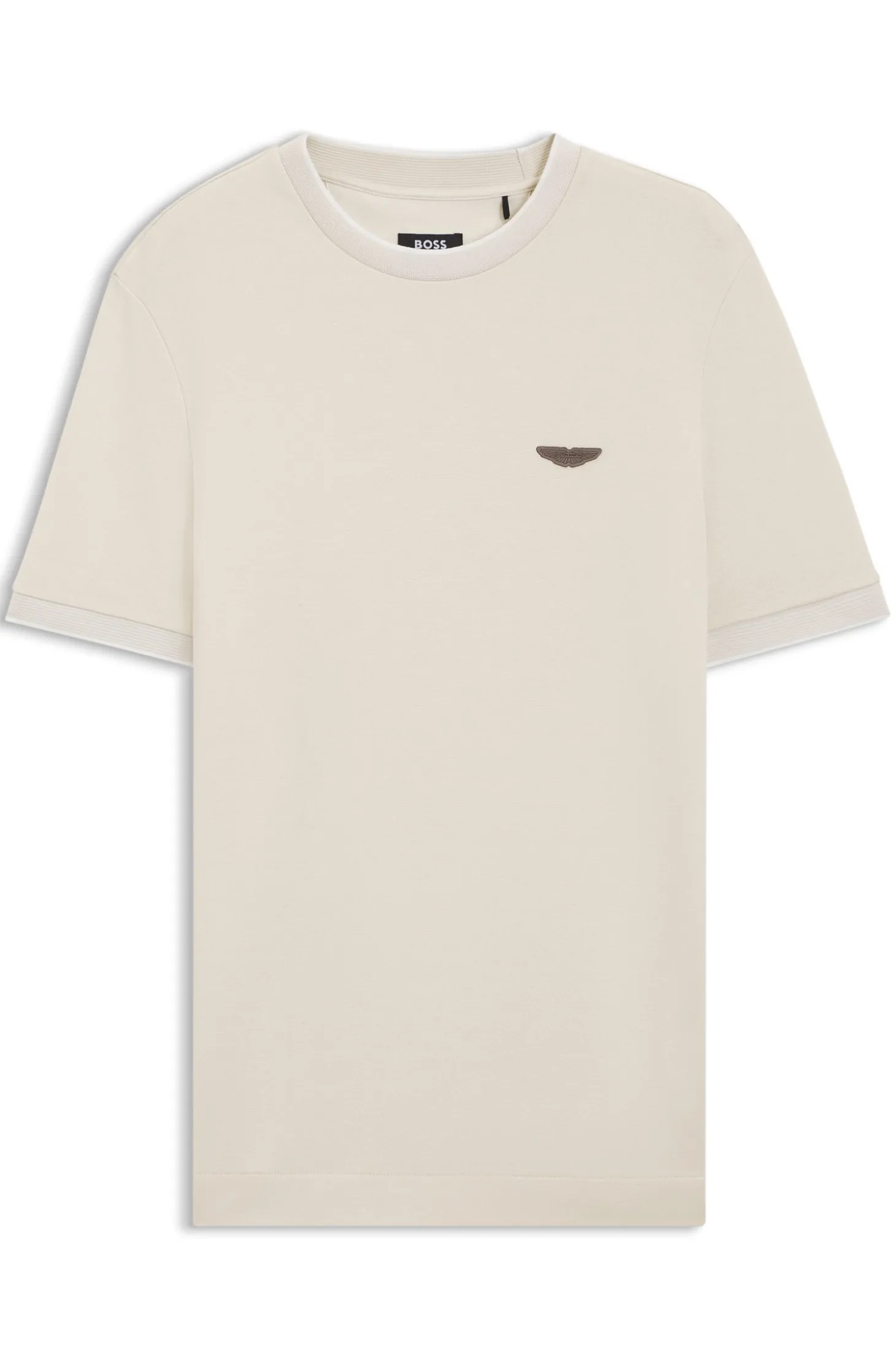 BOSS x ASTON MARTIN T-Shirt aus Wolle-Baumwoll-Jacquard