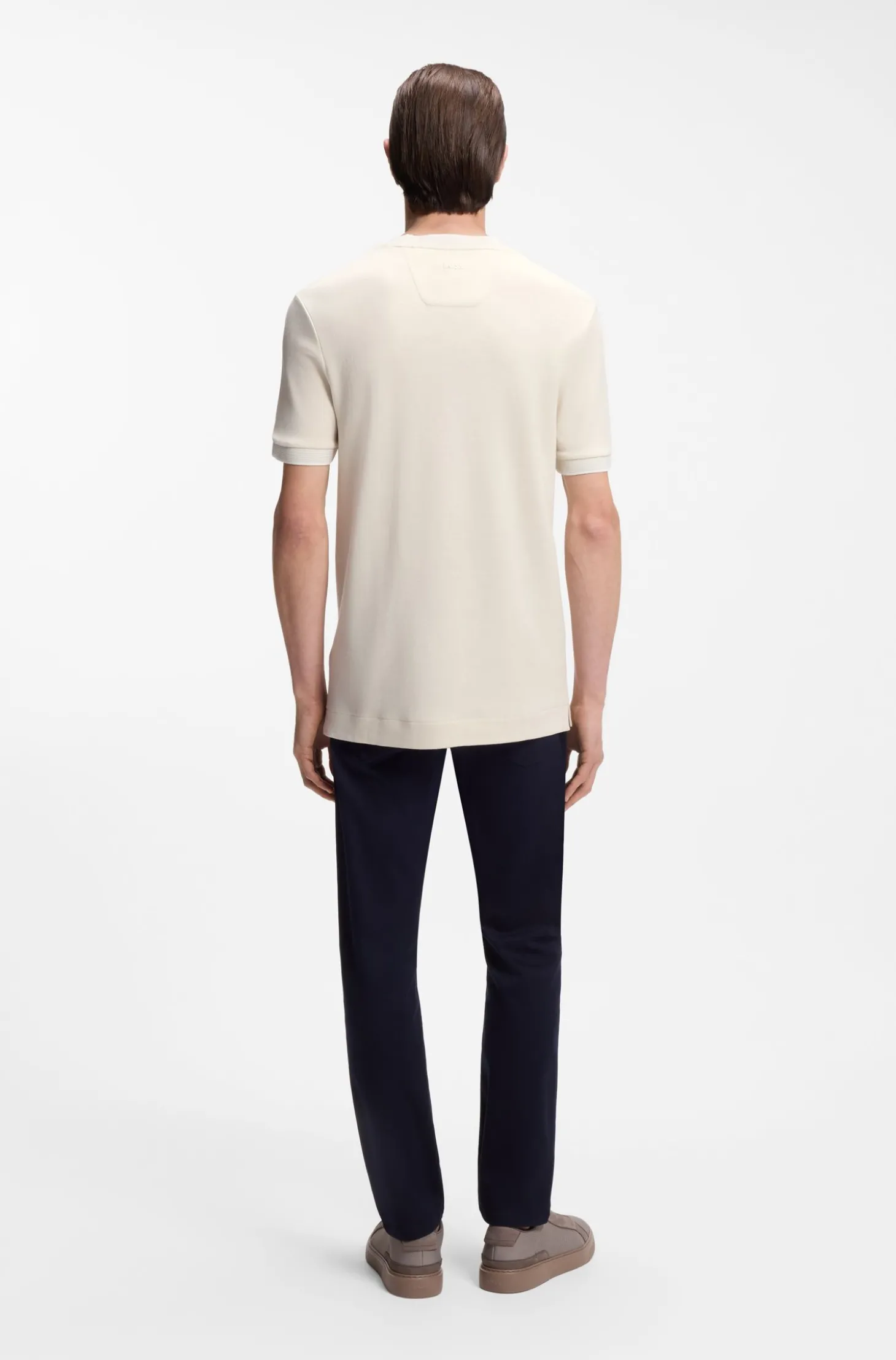 BOSS x ASTON MARTIN T-Shirt aus Wolle-Baumwoll-Jacquard