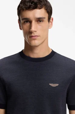BOSS x ASTON MARTIN T-Shirt aus Wolle-Baumwoll-Jacquard