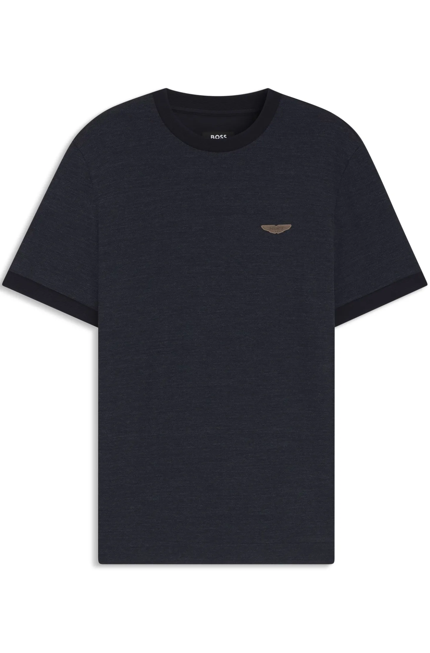 BOSS x ASTON MARTIN T-Shirt aus Wolle-Baumwoll-Jacquard