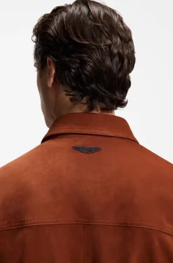 BOSS x ASTON MARTIN Velourslederjacke
