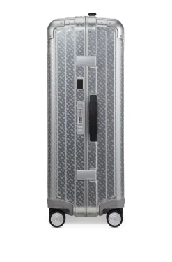BOSS x Samsonite Koffer aus silberfarbenem Aluminium 76 cm