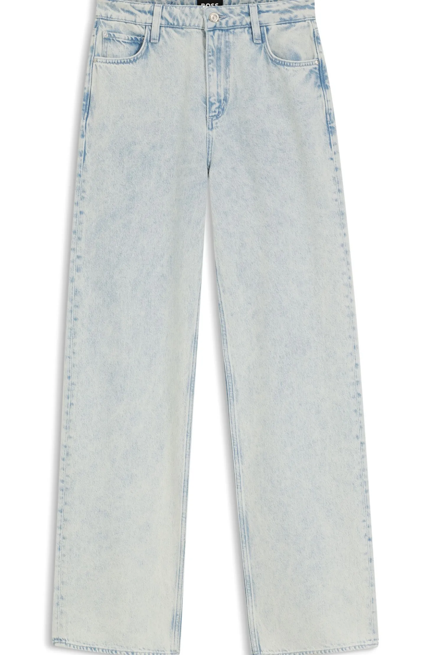 Boyfriend-Fit Jeans aus besonders softem hellblauem Denim