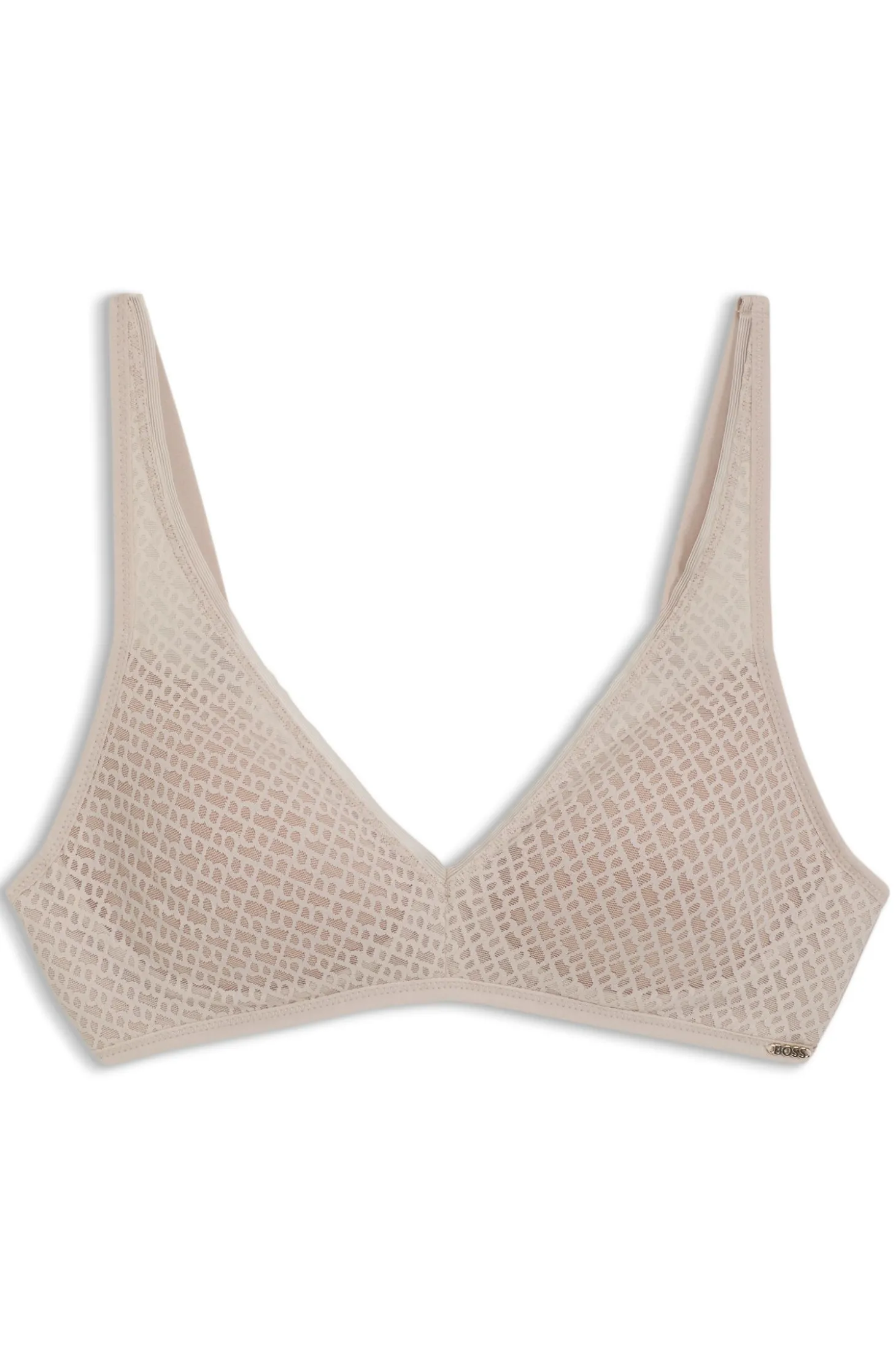Bralette aus super softer Spitze mit goldener Plakette
