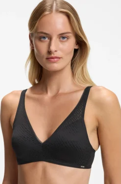 Bralette aus super softer Spitze mit goldener Plakette