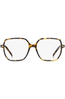 Brillenfassung aus Acetat mit Havanna-Muster und roségoldfarbenem Detail