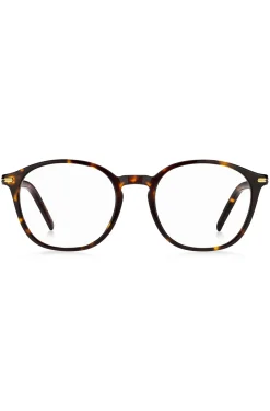 Brillenfassung aus Acetat mit Havanna-Muster und goldfarbenen Metalldetails