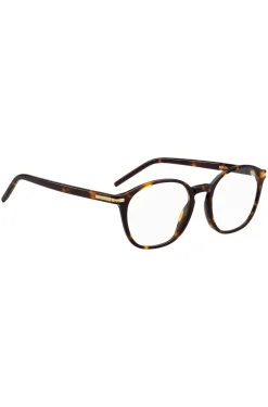 Brillenfassung aus Acetat mit Havanna-Muster und goldfarbenen Metalldetails