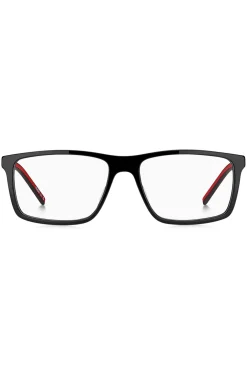 Brillenfassung aus schwarzem Acetat mit Cut-out-Logo