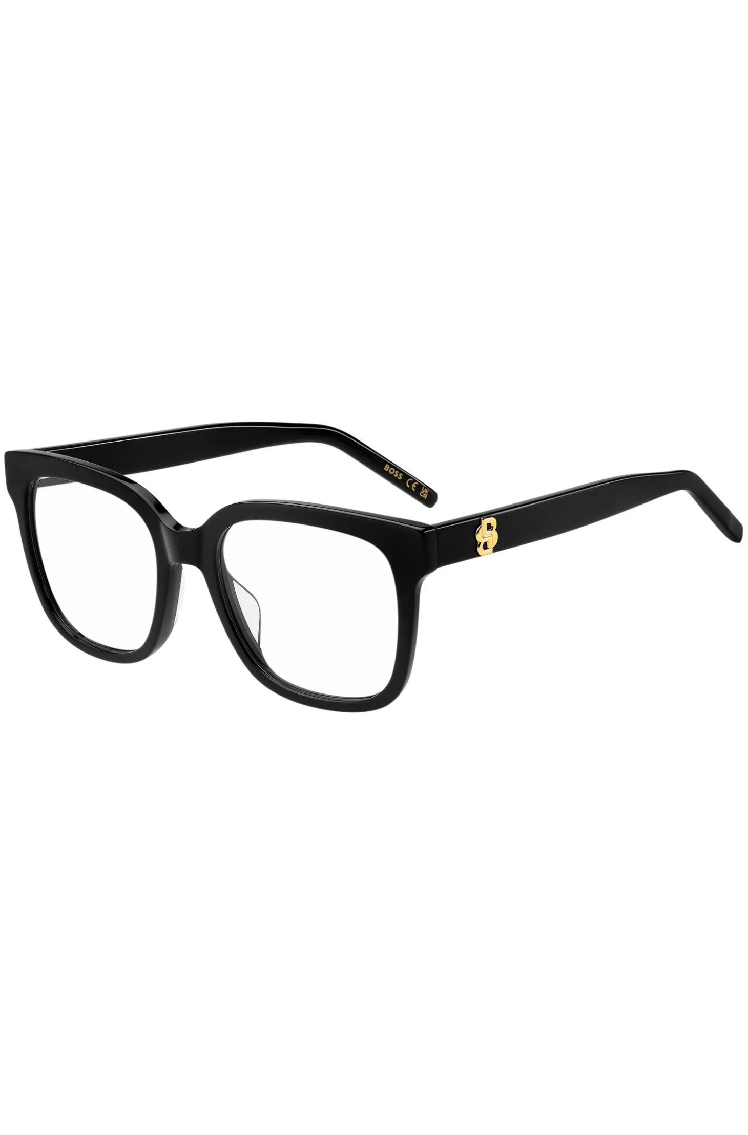 Brillenfassung aus schwarzem Acetat mit Double-B-Monogramm