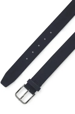 Business-Gürtel aus Leder mit polierter Schließe aus Metall
