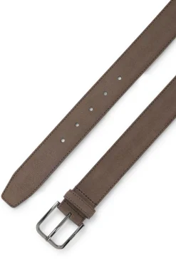 Business-Gürtel aus Leder mit polierter Schließe aus Metall