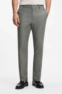 Business-Hose aus filigran gemustertem Stretch-Gewebe