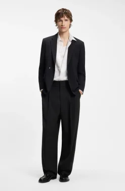 Business-Hose aus Schurwoll-Mix mit verstellbarem Bund