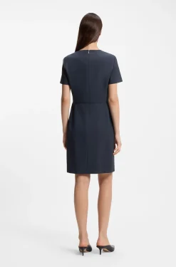 Business-Kleid aus melierter Schurwolle